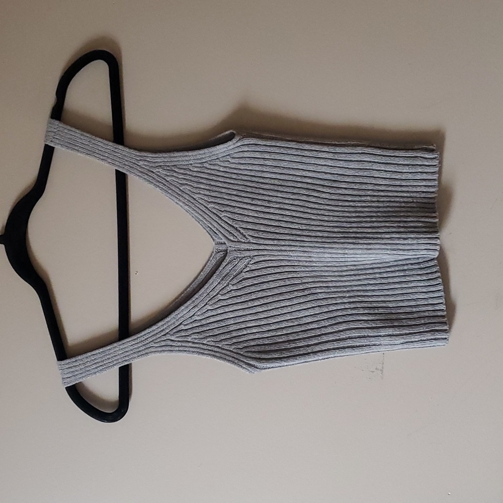 Grey Knitted Tank Top